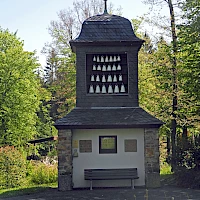 Porzellan-Glockenspiel im Kurpark Bärenfels (© SchiDD; Wikipedia; CC BY-SA 4.0)