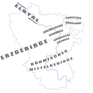 Naturräume in der Euroregion Elbe/Labe (eigene Darstellung)
