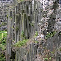 Basalt columns as foundation