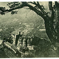 Burg Schreckenstein auf Postkarte von 1909 (Brück & Sohn Kunstverlag, Meißen)