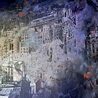 „Dresden 1945' im Panometer Dresden (© Asisi Panometer Dresden)