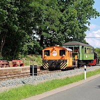 Museumszug der Windbergbahn in Freital-Burgk (© Till Menzer)