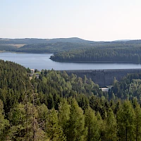 Fláje reservoir (© RomanM82; Wikipedia; CC BY-SA 4.0)