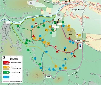 Map of Waldhusche Hinterhermsdorf (© <a href='https://www.nationalpark-saechsische-schweiz.de/besucherinformation/ausflugsziele/waldhusche/' target='_blank'>Nationalpark Sächsische Schweiz</a>)