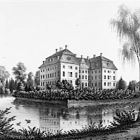 Barockschloss Wachau vor 1856