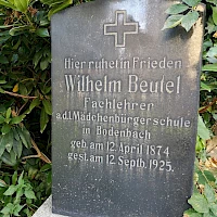 Grabstein Wilhelm Beutel (© Sebastian Weise/EEL)