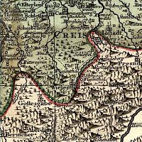Lotters Postlandkarte von Sachsen (1760, Ausschnitt)