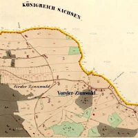 Old map of Vorderzinnwald