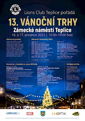 Program XIII. VÁNOČNÍ TRHY – Zámecké náměstí Teplice
