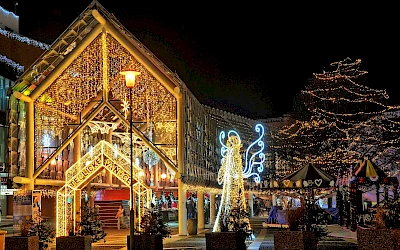 Weihnachtsmarkt in den Teplicer Kolonnaden