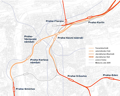 Bahntunnelprojekt in Prag
