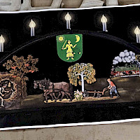 Entwurf des Lichterbogens auf Papier