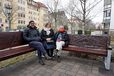 Jana Cejpová vom Kirchenvorstand Salvatorkirche Prag und das Ehepaar Krüger von der Johanneskirche