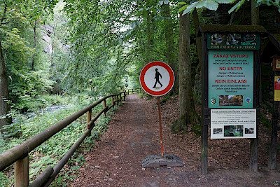 Der Eingang zur Edmundsklamm in Hřensko