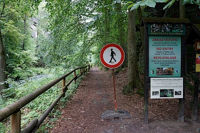 Der Eingang zur Edmundsklamm in Hřensko