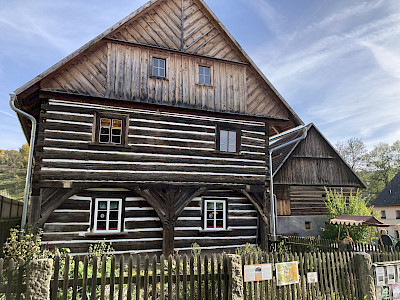 Fachwerkhaus im Freilichtmuseum Zubrnice