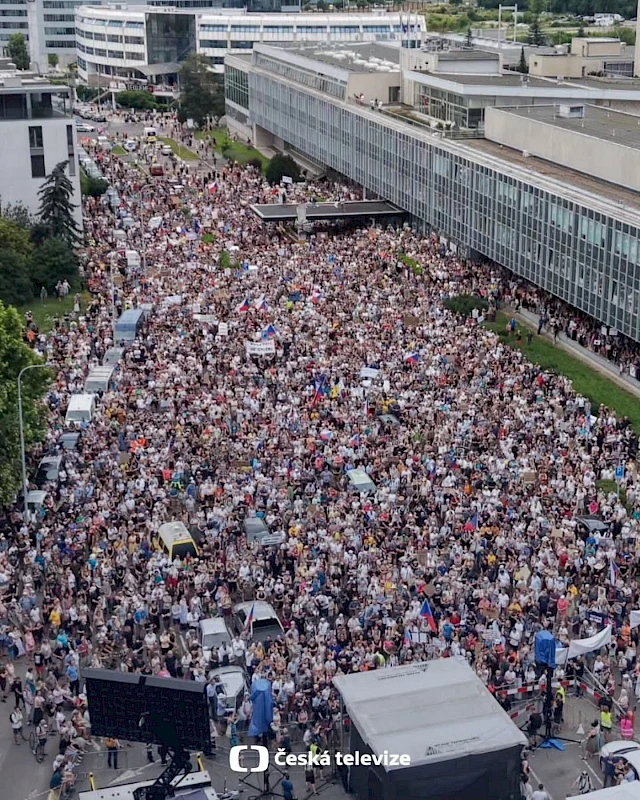 Demonstration f&uuml;r &ouml;ffentlich-rechtlichen Rundfunk am 21.05.2026 in Prag